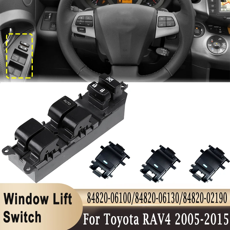 Car Window Lift Switch Control Master Power Electric Switch Auto For Toyota Rav4 Camry Corolla Yaris Highlander Vios 2009-2013