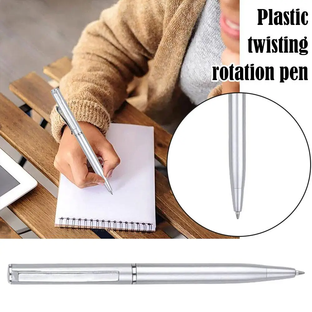 

1Pc High Quality Metal Ballpoint Pen Stainless Steel Writing Office And Stationery School Gift Pens Supplies N4Q9