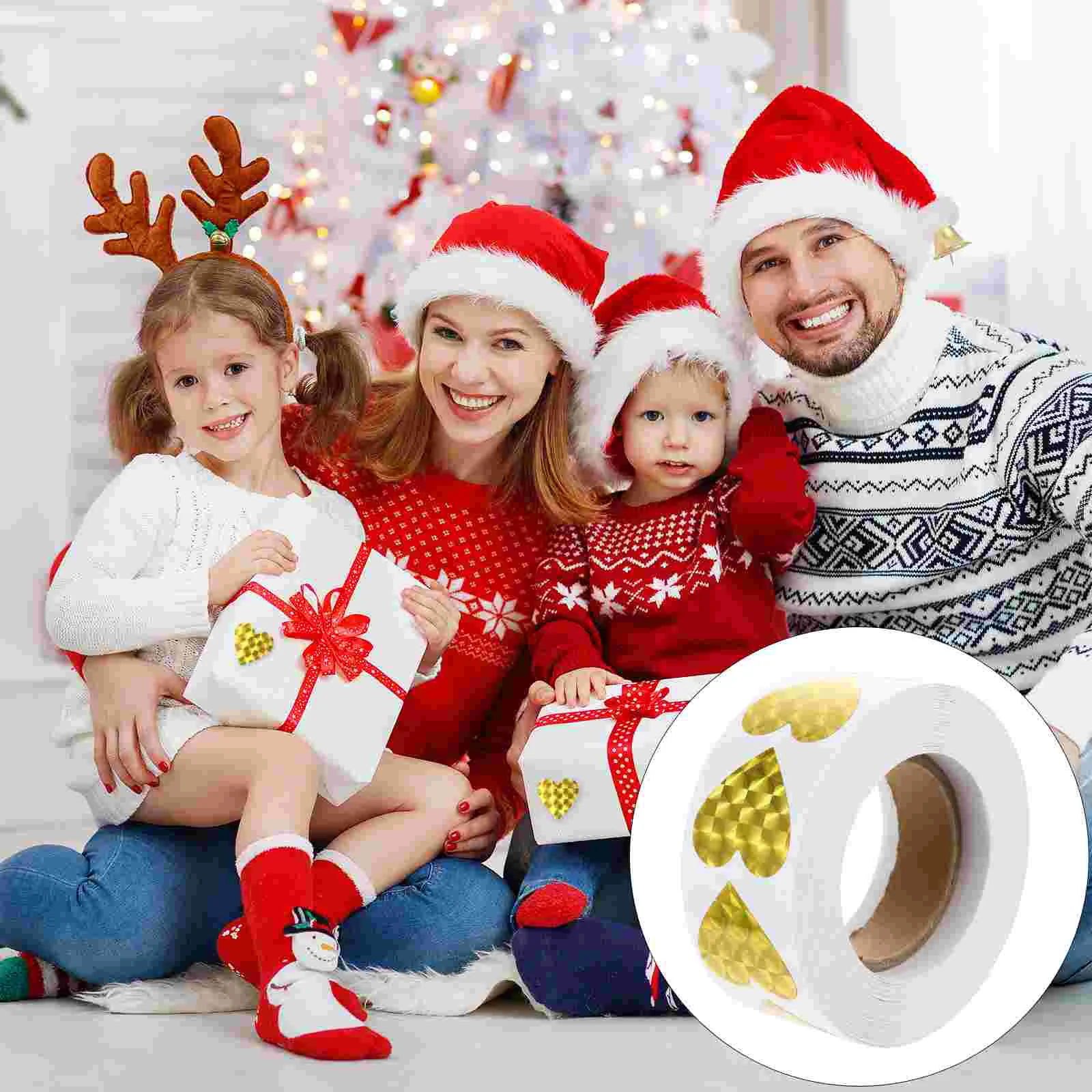 

Laser Heart Sticker Gift Bags Sealing Labels Party Wrapping Shiny Stickers Decorative DIY Shaped Postcard Paper Tags