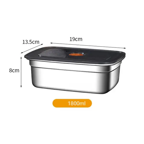 Stainless Steel Camping Lunch Box Sealed Leak-proof Bento Box Microwave Suitable Large Capacity Refrigerator Freezer Storage Box - Image 7