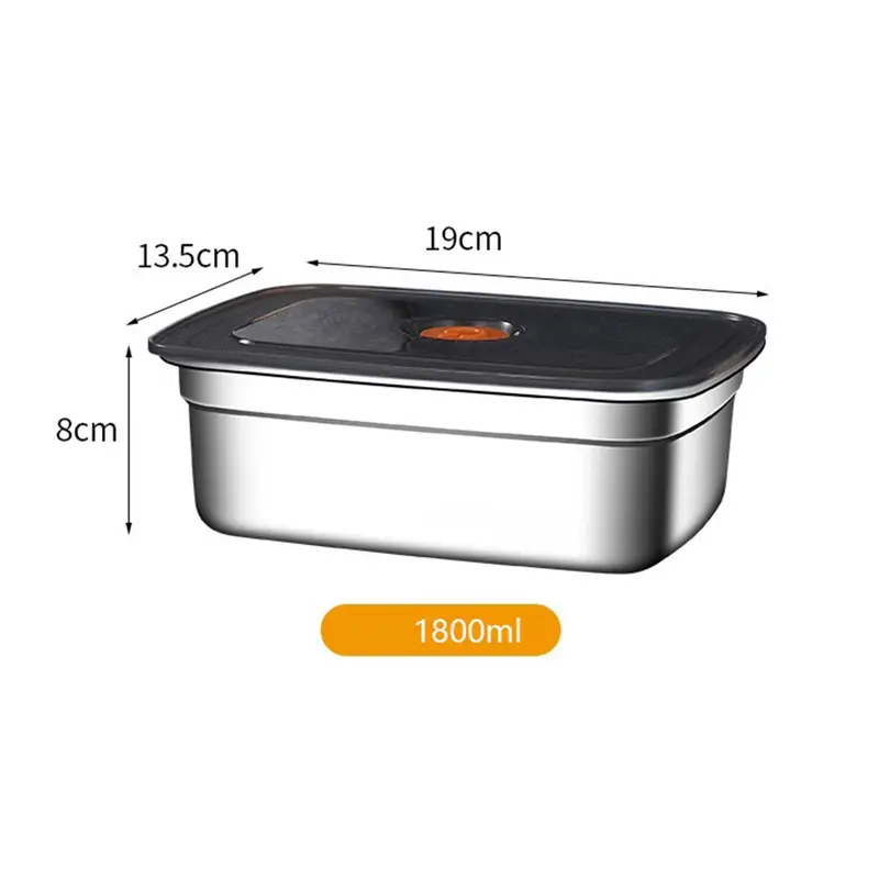 Stainless Steel Camping Lunch Box Sealed Leak-proof Bento Box Microwave Suitable Large Capacity Refrigerator Freezer Storage Box - Image 7