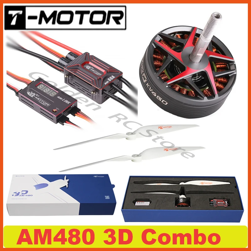 

T-MOTOR AM480 3D Combo (am40 bürstenloser motor am66a esc 13*6,5 prop am link) für starr flügel 3d 45-52 "flugzeuge drohne