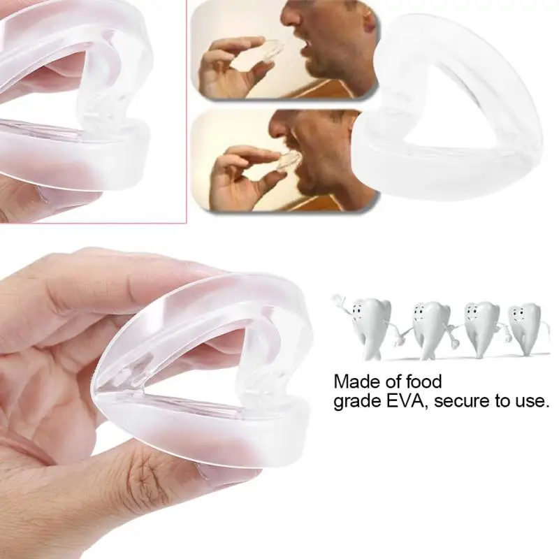 Foldable Bruxism Oral Mouth Guard Apnea Aid Anti Grinding Stop Snoring Double Layer Mouthpiece Snore Grind Aid Anti Snore Device