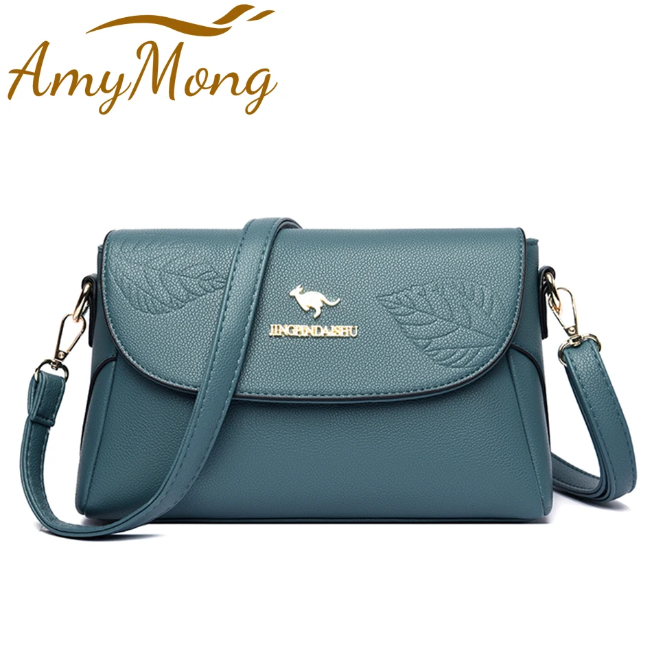 

High Quality Women Pu Leather Solid Color Shoulder Bags New Handbags Female Messenger Bags Small Casual Shoulder Crossbody Bags