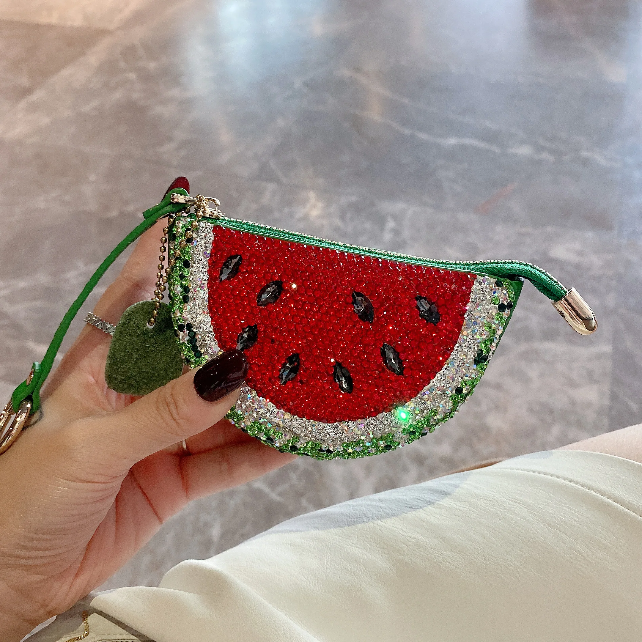 Cute Fruit Shape Plush Coin Purses Watermelon Orange - Temu