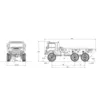 RTR 1/18 RC Crawler 6x6 Flatbed Truck Rock Car Hobby Plus CR18P Remote Control Off-Road Model 2-Speed Transmission Vehicle Light 6