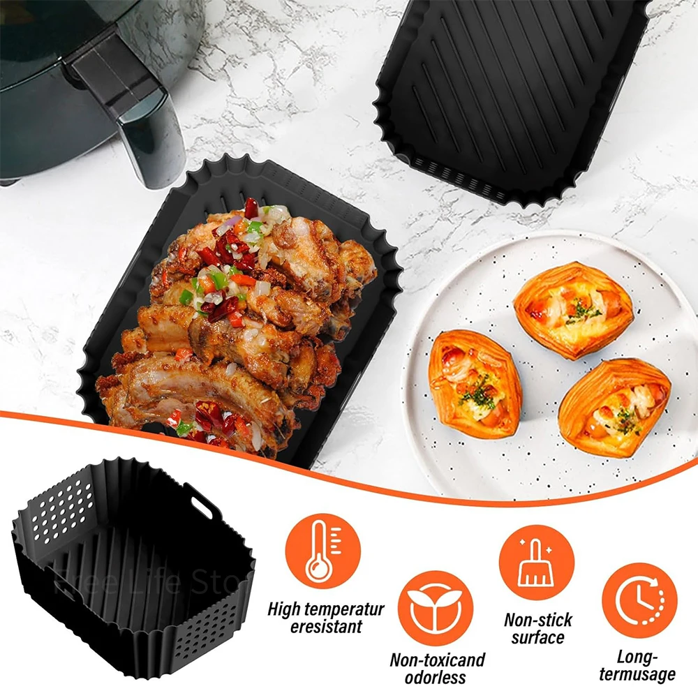Air Fryer Silicone Liners Reusable For Ninja SL401 Double Stack XL 2-Basket Air Fryer