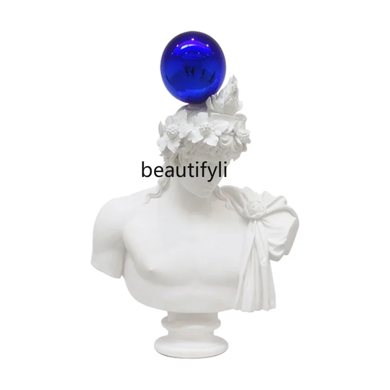 

Nordic Creative Designer Artistic Home Soft Decoration Character David Sculptured Ornaments Resin