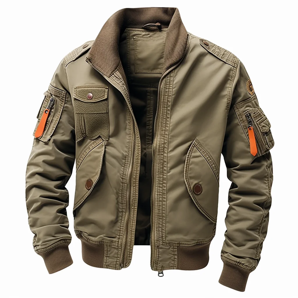 

Мужская винтажная Повседневная летная куртка, хлопковая куртка-бомбер