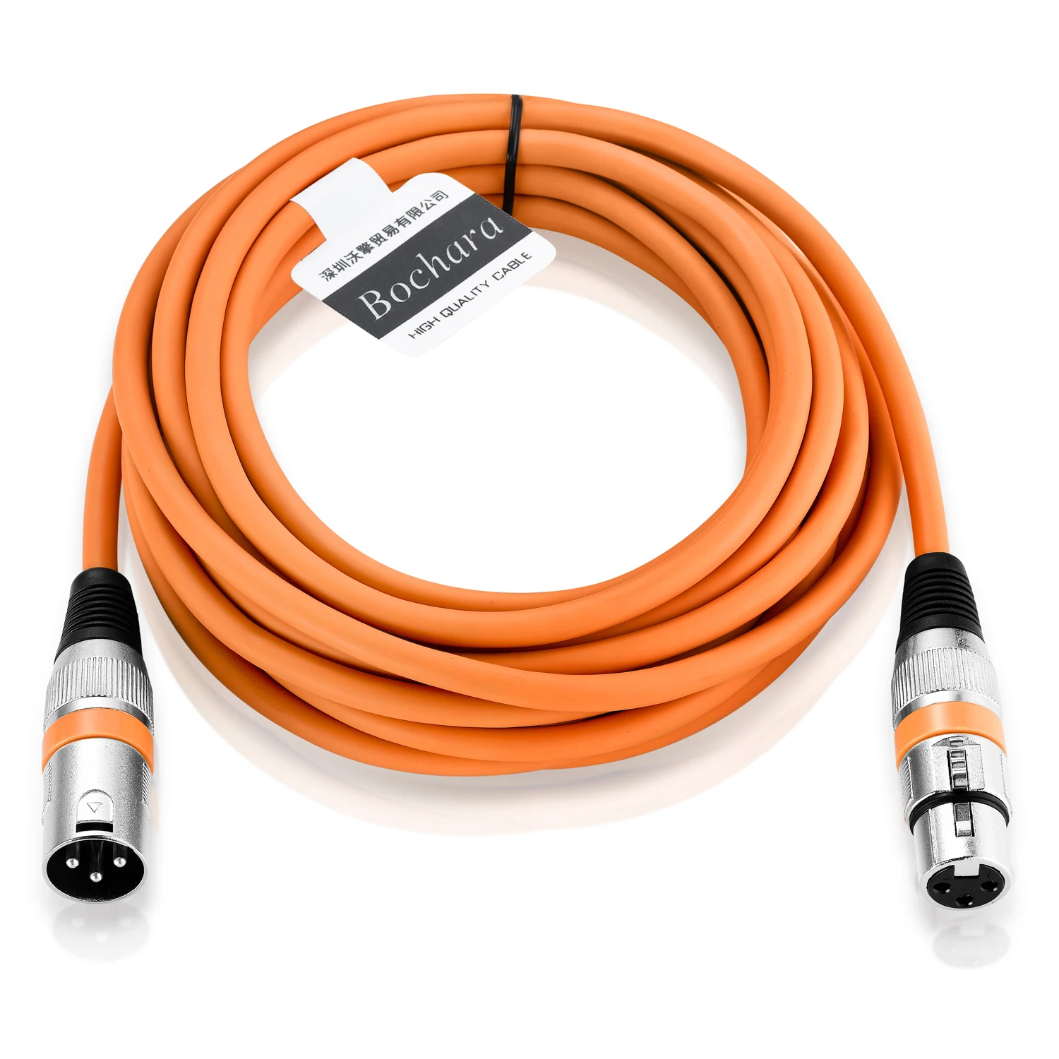 Bochara Premium Coloured XLR Cable - Male to Female - OFC Audio with Foil & Braided Shielding