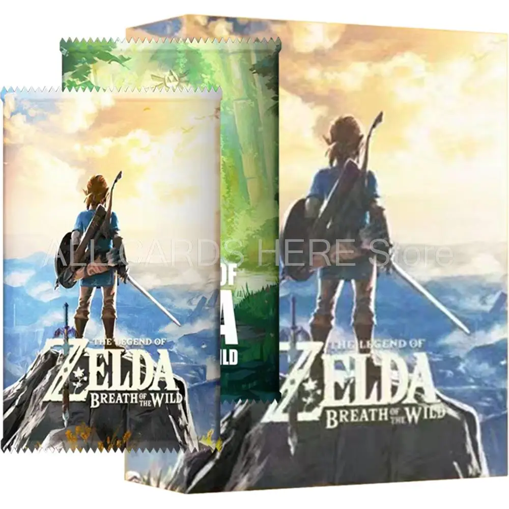 

New The Legend Of Zelda Breath Of The Wild Flash Gold Flowing Sand Collection Cards Adventure Game Toys Children's Birthday Gift