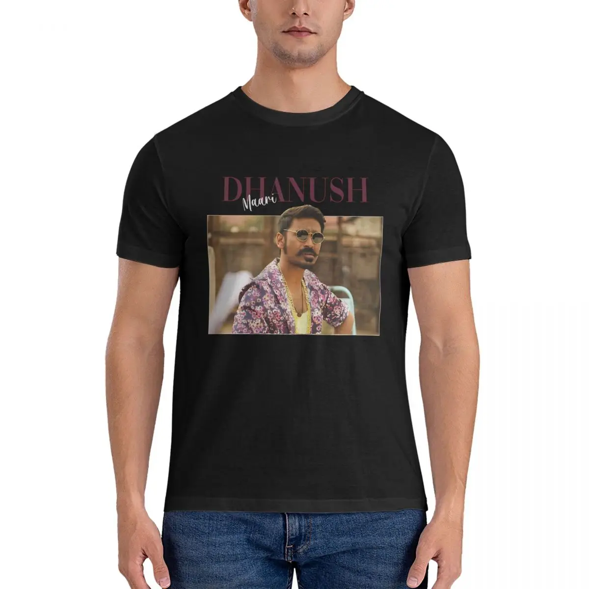 

Men Nice T Shirts Dhanush 100% Cotton Clothing Novelty Short Sleeve Round Neck Tee Shirt New Arrival T-Shirts