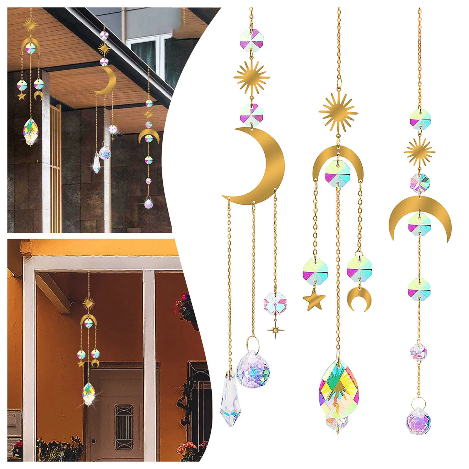 Atrapasueños de cristal para jardín, colgante de arcoíris para Patio, balcón, adorno de ventana, decoración del y decoraciones colgantes| - AliExpress