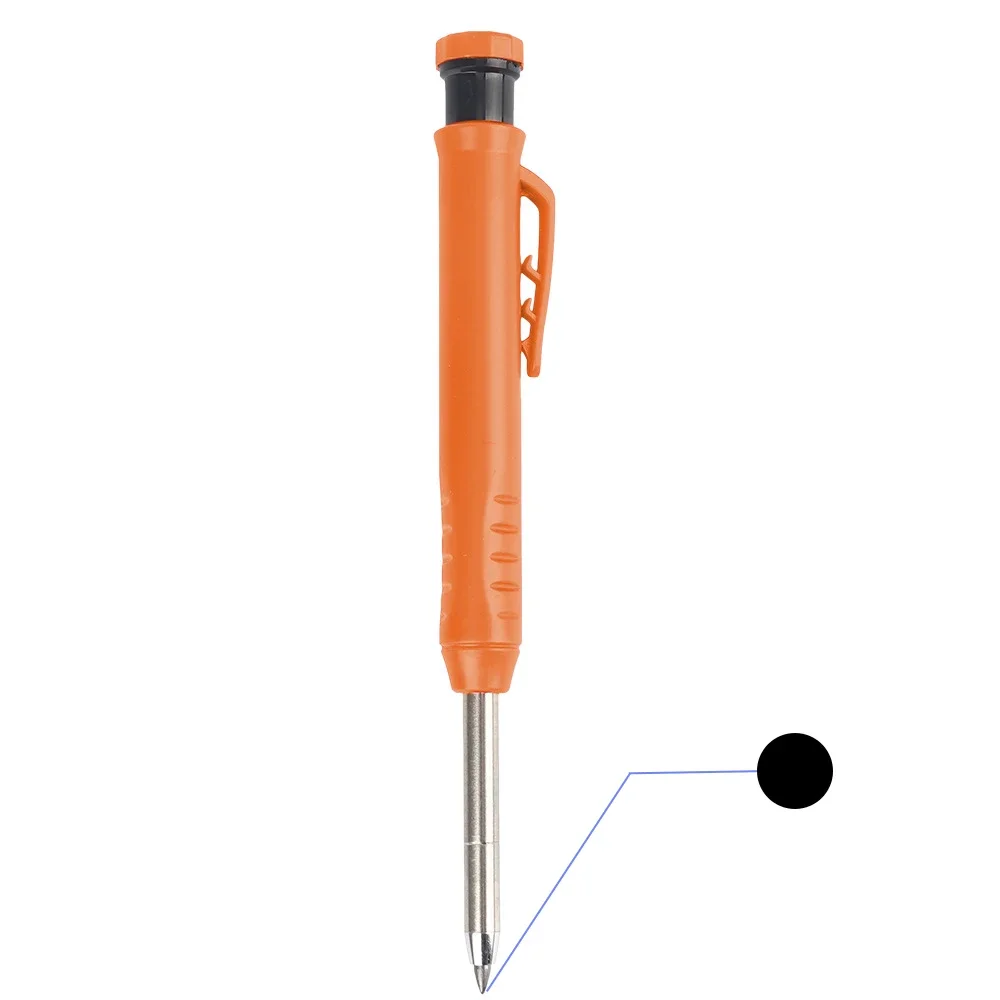 Solid Carpenter Mechanical Pencil with Built-in Sharpener for Woodworking and Construction
