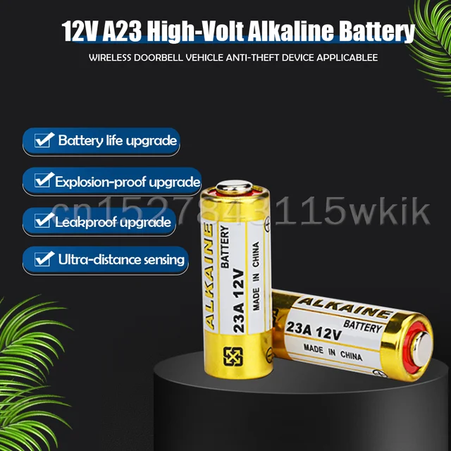 Piles alcalines haute capacité 23a 12v - 5 pièces