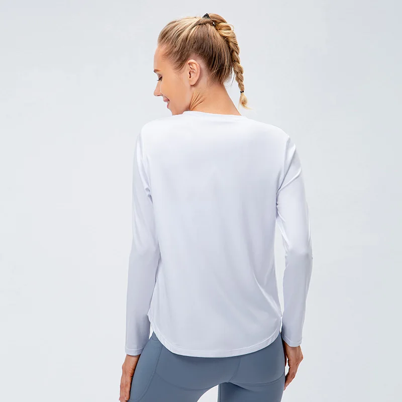 Autumn Women Long Sleeve Running Tops Sports Yoga Shirts Quick Dry Outdoor Running Sport Shirt Casual Gym Top Female