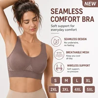 Women's Sports Bra for Small Busts Push-up Fit Fitness Running Yoga Wire-Free Plus Size Breathable Sports Bra S-5XL