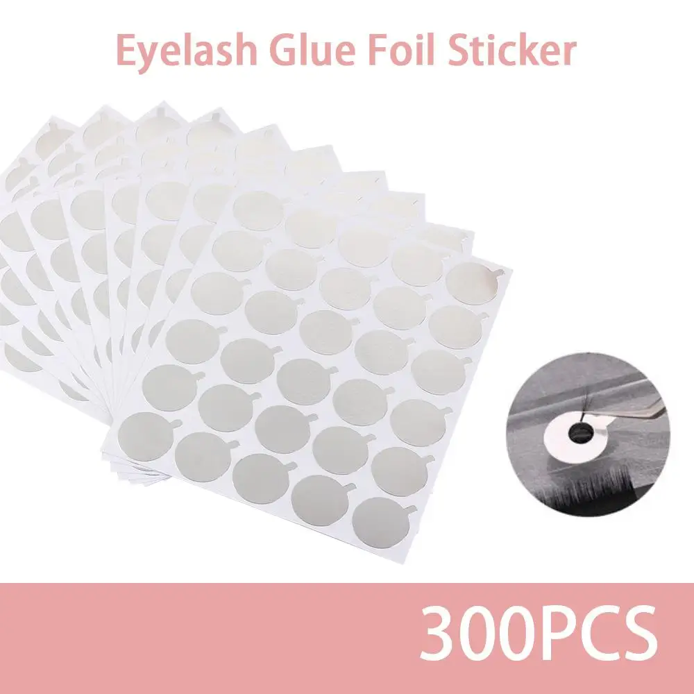 

300Pcs Waterproof Eyelash Glue Holder Silver Disposable Pigment Container Pallet Lashes Stickers Adhesive Aluminum Foil Sticker