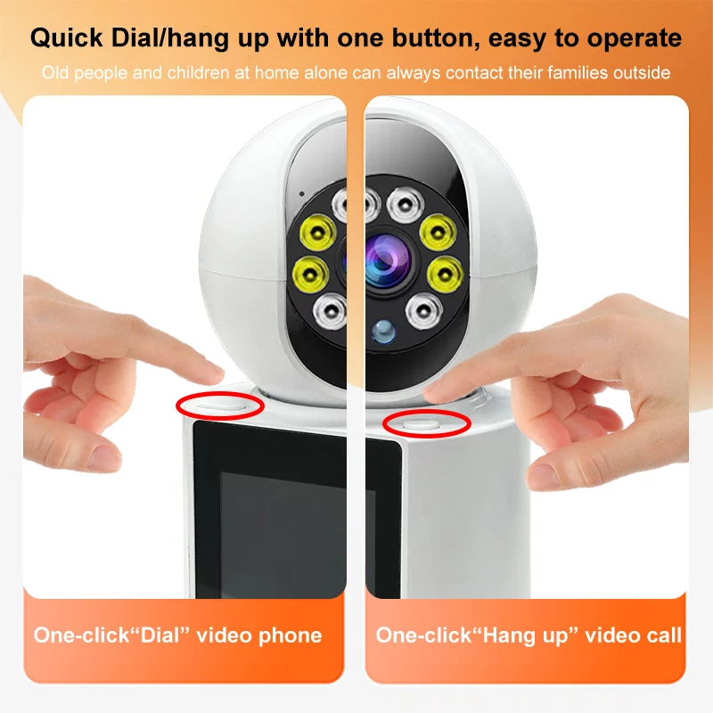 2MP Wireless WIFI Security Camera Video Call Baby Safety Protection Monitor 2.8 Inch Screen Button Call PTZ Auto Tracking 3