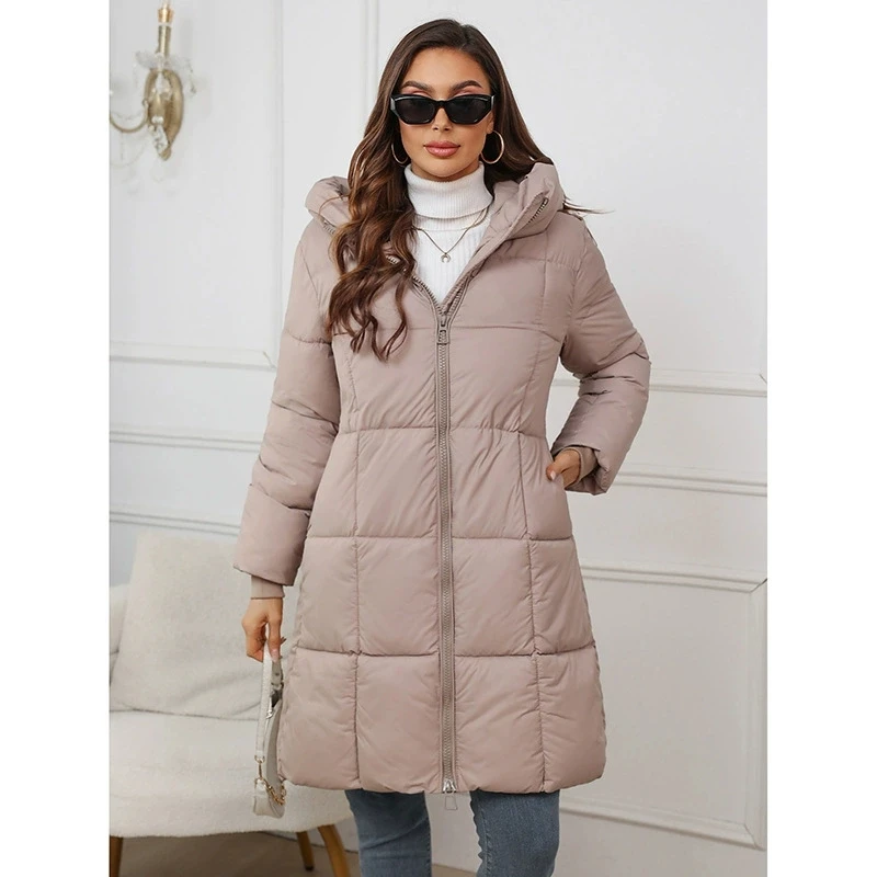 SHINROAD Veste d'hiver longue en duvet pour femme - Avec fermeture