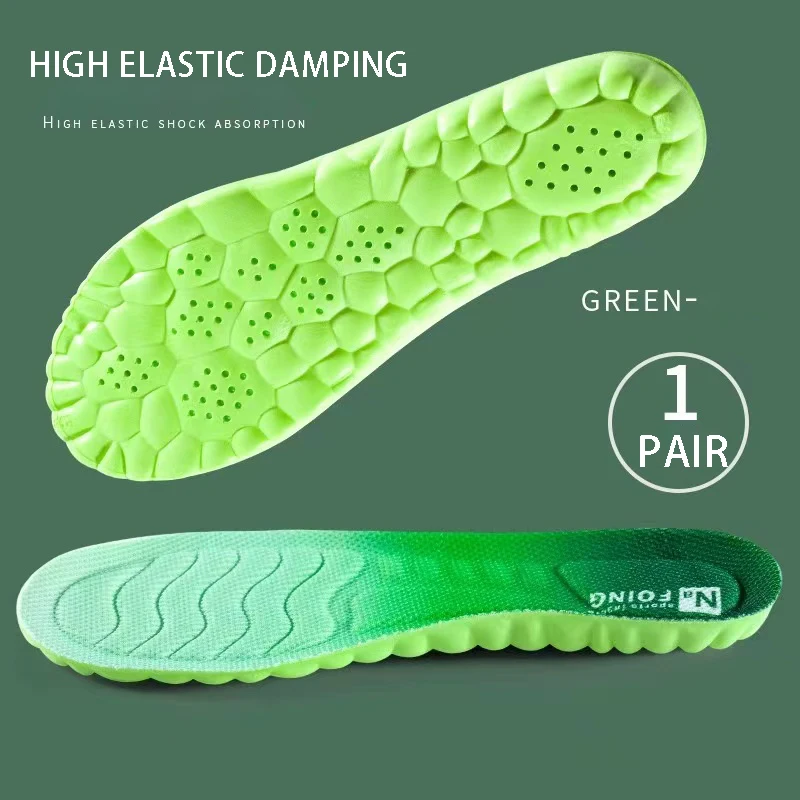 Plantillas deportivas ortopédicas para hombre y mujer, suela suave con absorción de impacto, almohadilla transpirable para zapatillas de correr, soporte para arco