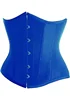 Gothic Sexy Underbust Corset Waist Trainer Slimming Lingerie Shapewear Women Lace-up Girdling Corselete Faja Body Shaper Clothes - 2-9015 Blue, 5XL