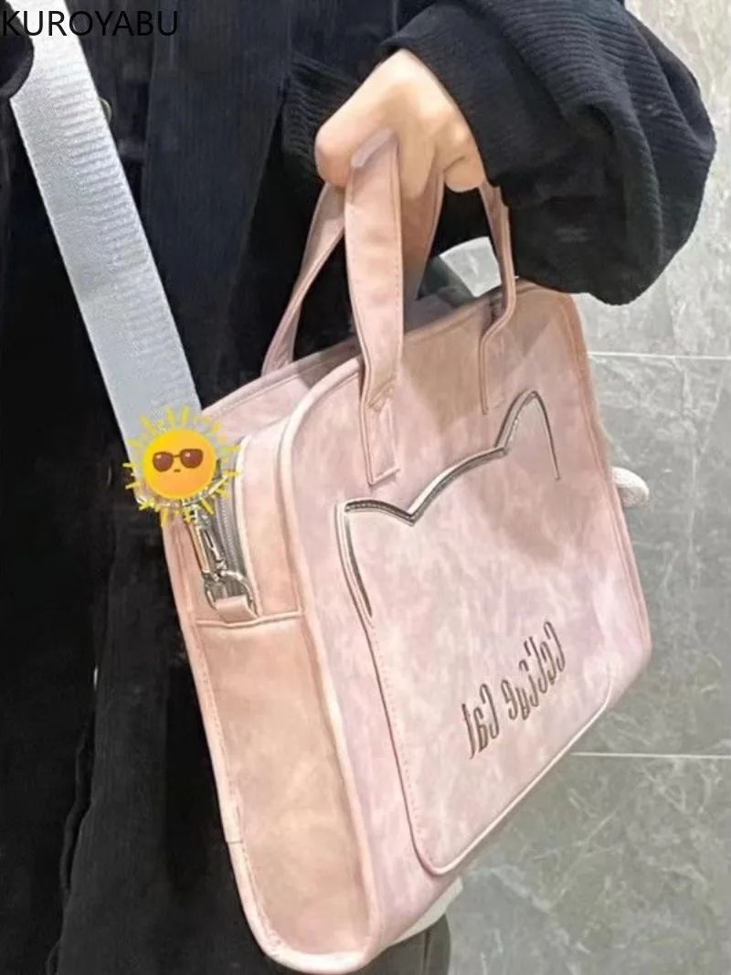 thumbnail image 1 of Bolsos cruzados para mujer, gran capacidad, estampado de letras, moda, dulces, versátiles, informales, para estudiantes, libros, bolsas Kpop, bolsas de mujer, 1 of 4