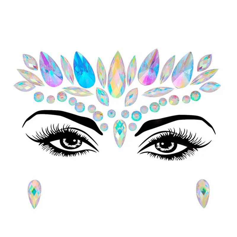 Eyes Face Makeup Temporary Tattoo Self Adhesive Beauty Butterfly Jewels Stickers Festival Body Art Decorations Nail