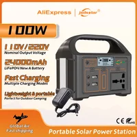 jsdsolar 100W centrale électrique Portable générateur de puissance 110V 220V lumière LED batterie solaire d'urgence pour Camping en plein air voyage 1