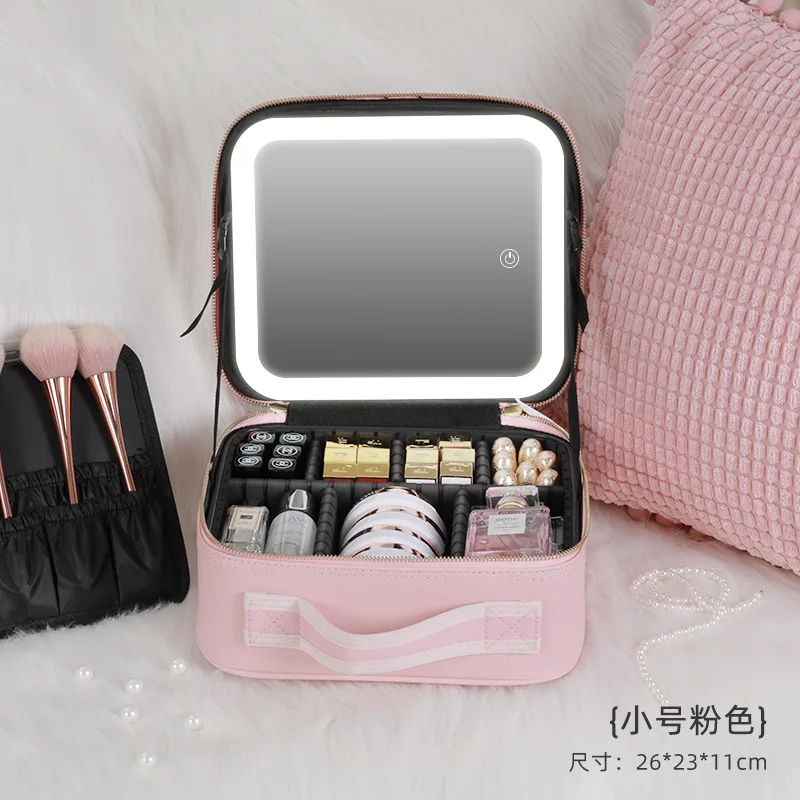 Buy Surat Dream Makeup Case Cosmetic Hand Bag Tool Storage Toiletry Cosmetic  Bag with Mirror | Square Solid Handbag Mirror Cosmetics Storage Bag Makeup  Bags (Assorted Color) Online at Lowest Price Ever