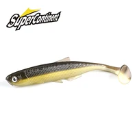 Supercontinent leanness ShadTeez T-tail 5cm/7.5cm/12cm Pike Zander Predator Fishing 3d eyes Soft lure Fishing lures 1