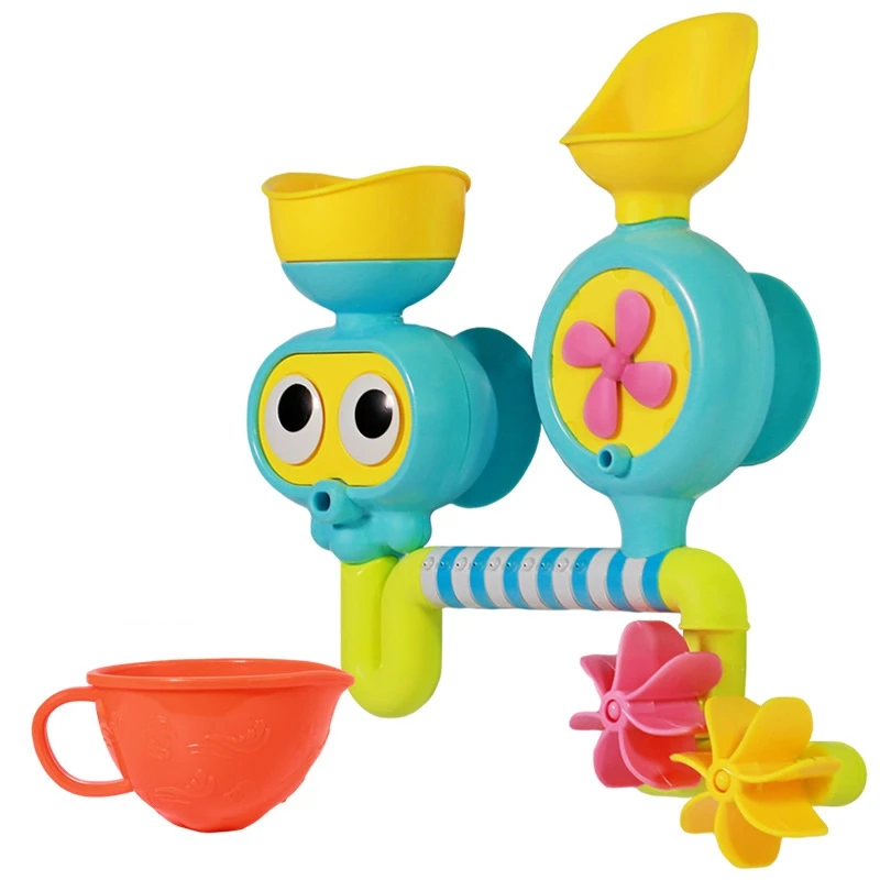 

Baby Bath Toys Windmill With Waterfall Station And Suction Cups Kids Shower Bathtub Toys For Toddlers Kids 18 Months-Drop Ship