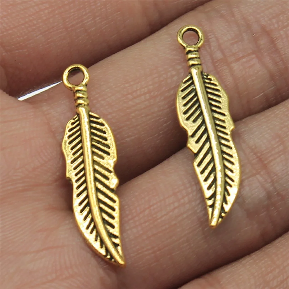 20pcs Plant Tree Leaf Charms DIY Retro Jewelry Bracelet Necklace Charms Pendant For Jewelry Making 