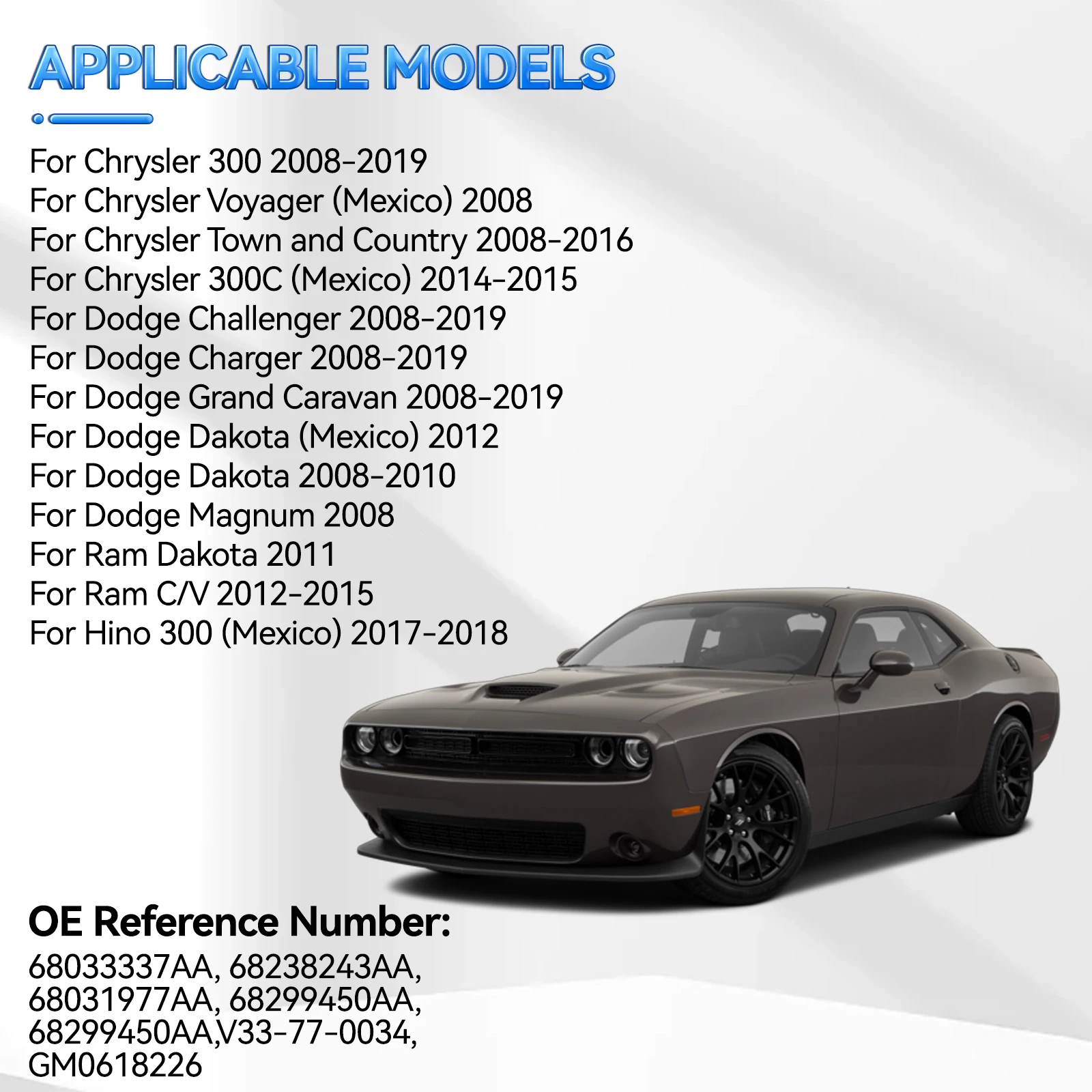 68033337 AA 68238243 크라이슬러 300 크라이슬러 타운 컨트리 닷지 충전기/그랜드 챌린저 2008-2019용 AA VAC 블렌드 도어 액츄에이터