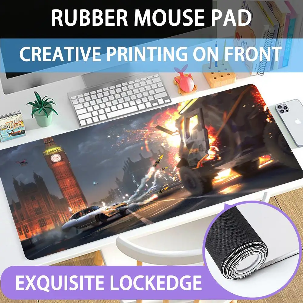 Mouse Pad Large Rubber Mouse Pad With Lock Edge Computer Gamer Hd Watch Dogs Legion Printing Desk Pad Keyboard Pad