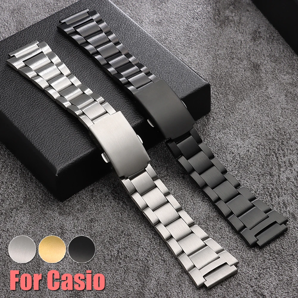 Slim 18mm Stainless Steel Metal Watchband Bracelet