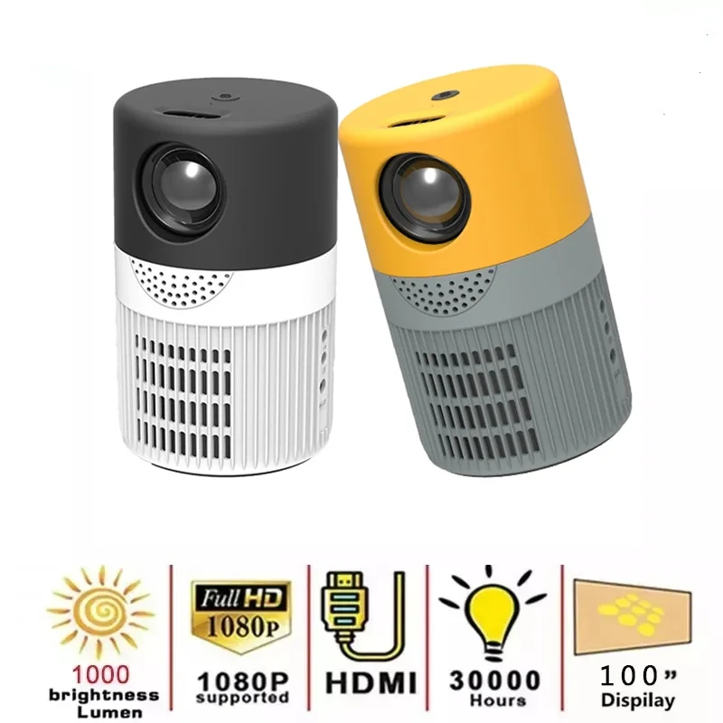 

Original YT400 Mini Projector LED Portable Video Proyector 480*360P Compatible with HDMI TV Stick Home Media Player for Children