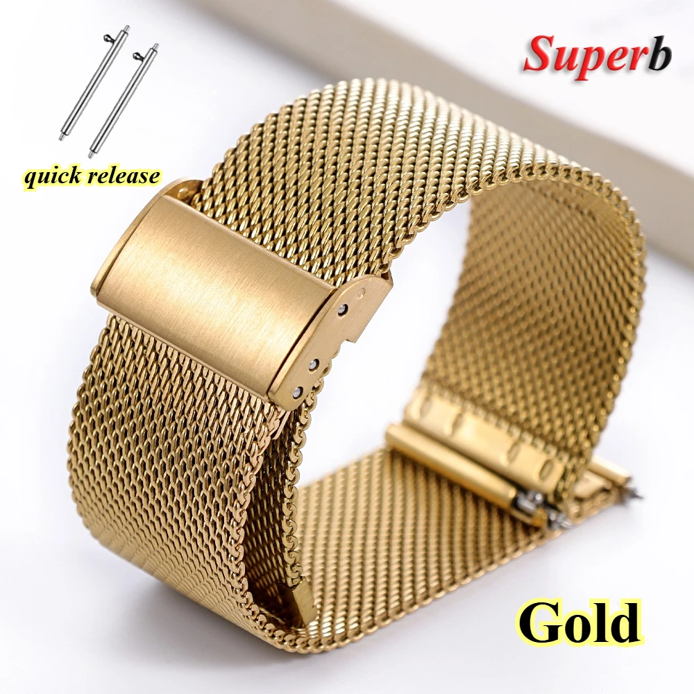 Elegant Milanese Loop Stainless Steel Mesh Bracelet Wristband
