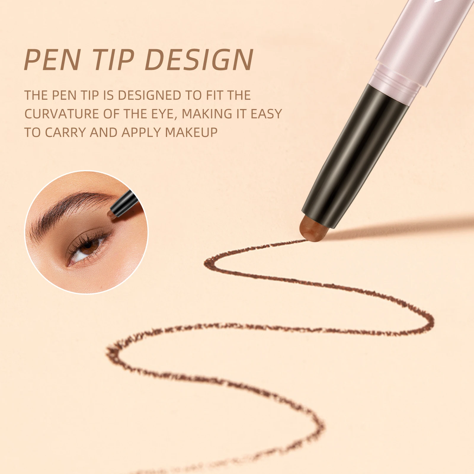 QIBEST Glitter Eyeshadow Stick Diamond Shimmer Waterproof Long Lasting 12 Colors Shiny Highlighter Makeup Eye Shadow Pencil 4