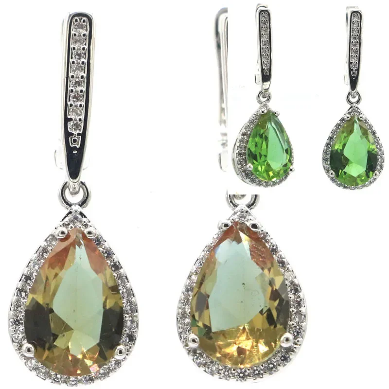 Buy 3 get 1 free 6g Customized 925 SOLID STERLING SILVER Earrings Aquamarine Tourmaline Alexandrite Topaz Zultanite Tanzanite Bl