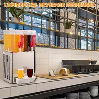 Commercial Beverage Dispenser, Towallmark 2 Tanks 5.28 Gallon 20L Commercial Juice Dispenser, 10 Liter Per Tank, 280W 2