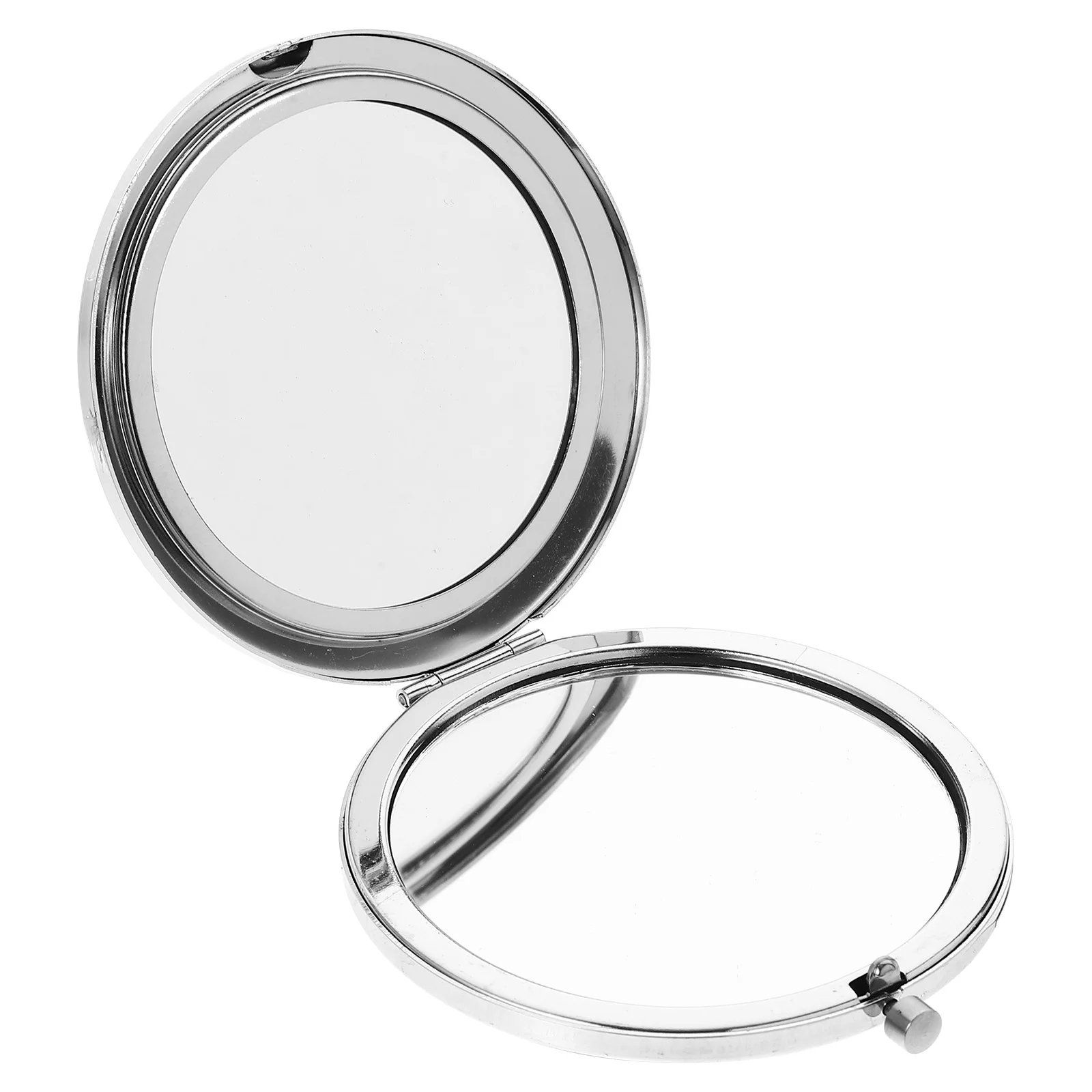 

Compact Folding Travel Mirror Double Sided Makeup Mirror Portable Pocket Rhinestone Mirror for ( White )