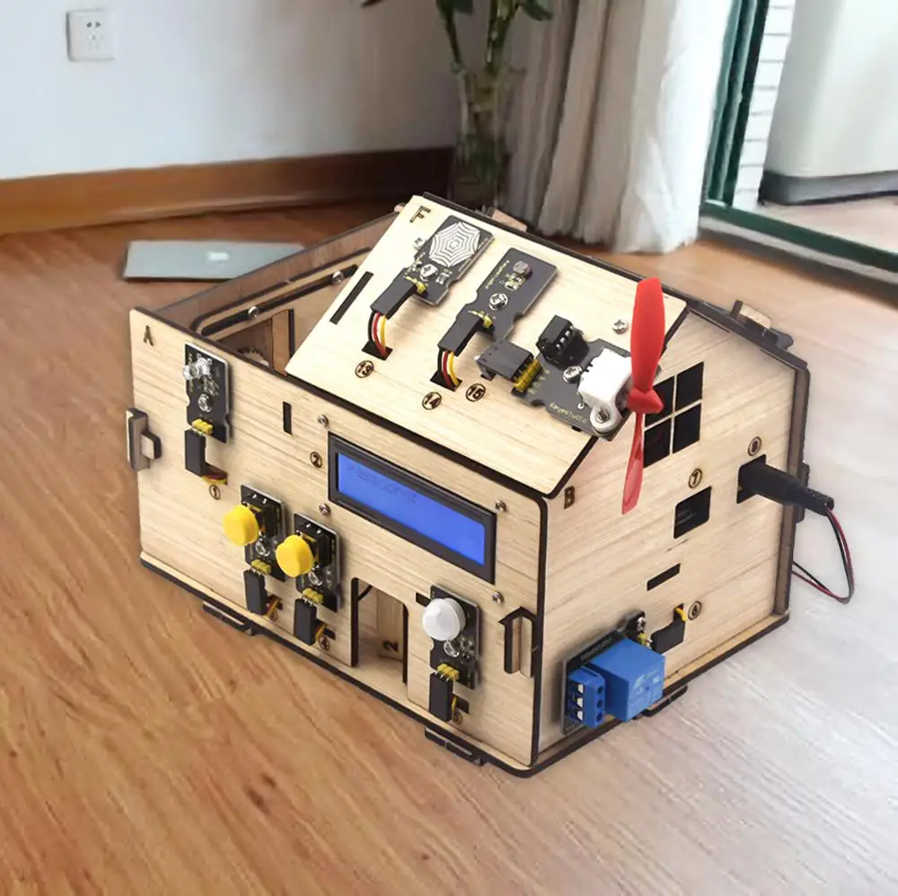 Keyestudio 스마트 홈 IOT 키트 플러스 보드 + 15 프로젝트 튜토리얼 Arduino 스팀 하우스 키트 DIY 전자 ...