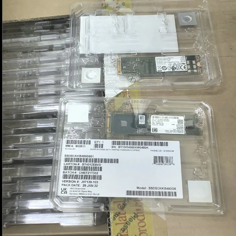 인텔 S4510 480G 240G M.2 2280 SATA NGFF 프로토콜 SSD 엔터프라이즈 클래스 SSDSCKKB240G801 SSDSCKKB480G801 용