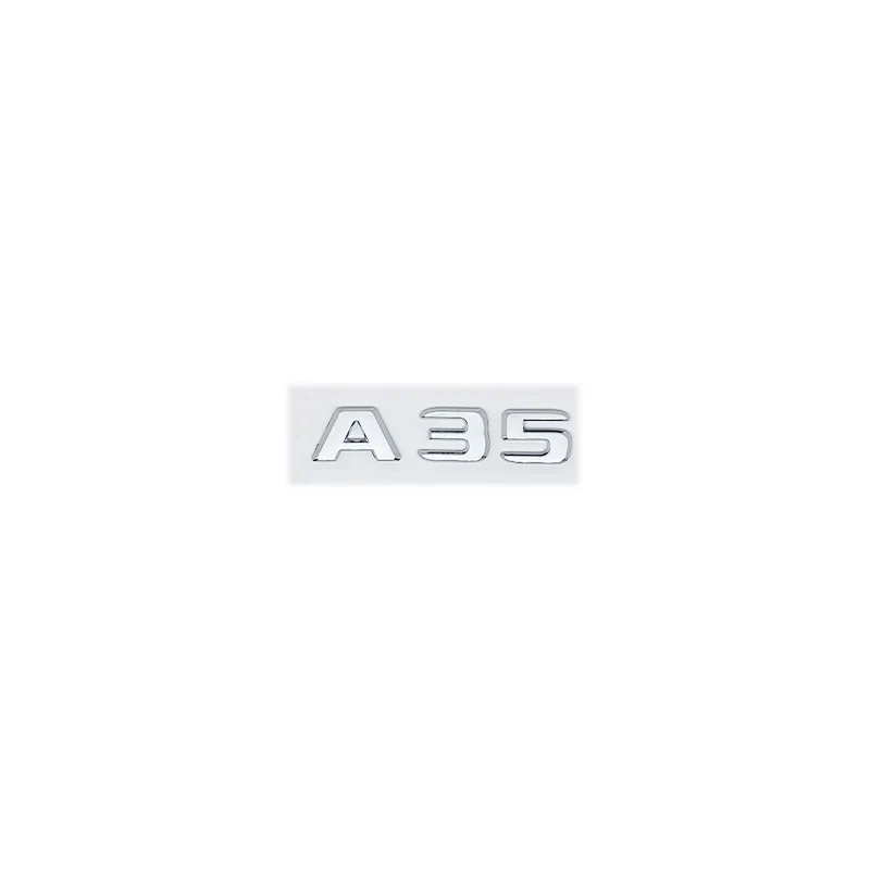 메르세데스 벤츠 A35 터보 4MATIC 엠블럼 - 실버 블랙 레터링, W176 W177 차량 펜더 트렁크 리어용 고품질 로고 스티커