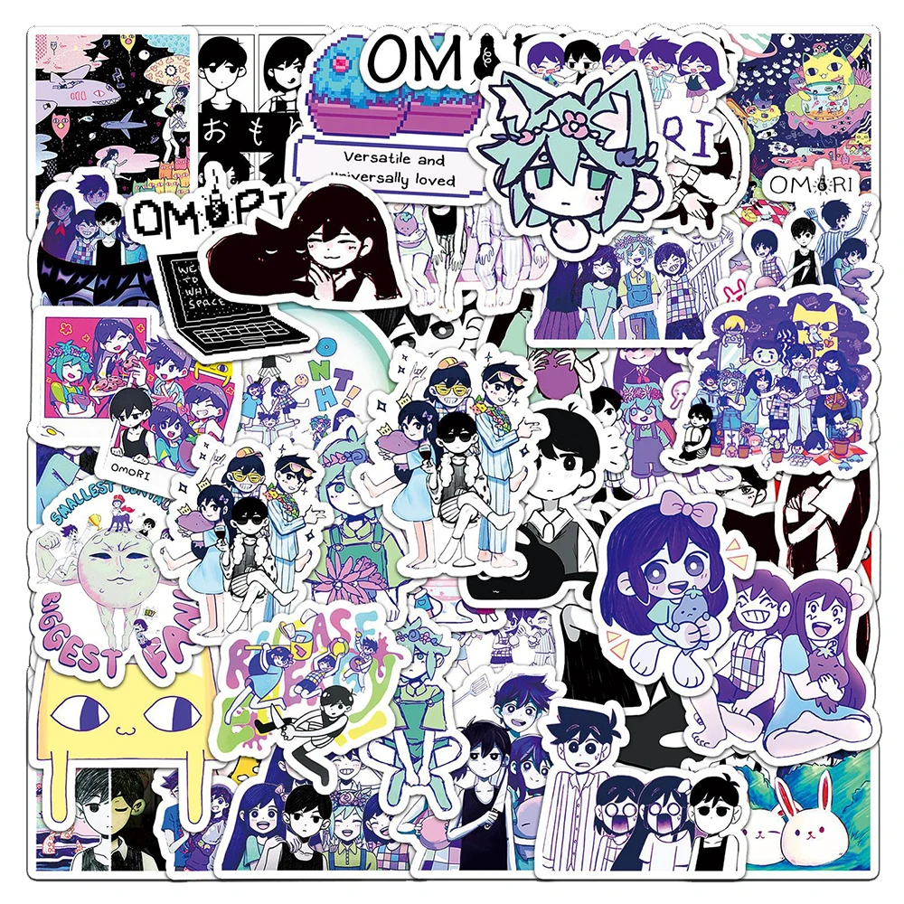 

10/30/50pcs Game Omori Stickers Anime Aesthetic Cartoon Decals Graffiti DIY Water Bottle Omori Sunny Cool Sticker for Kids Toys
