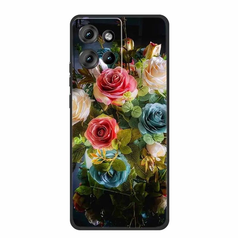 Sleek Black Shockproof TPU Silicone Phone Case - Soft Protective Back Cover 6.7 Coque