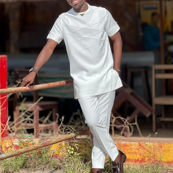 Fashion Short Sleeve Dashiki Outfit