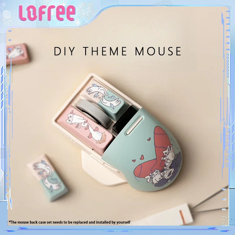 Lofree 2.4g Wireless Mouse OLED Display Quick Fine Adjustment DPI Three-mode Rechargeable PC Gaming Mouse Mac Laptop Accessories