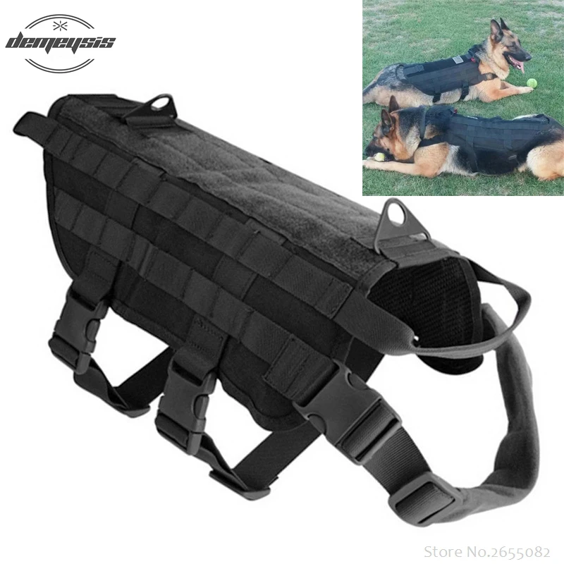 Tactical Military Dog Vest 1000d Nylon Molle System Dog Training Dog Harness Hunting Dogs Vests
